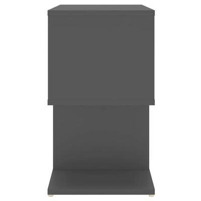 vidaXL Bedside Cabinet Grey 50x30x51.5 cm Engineered Wood