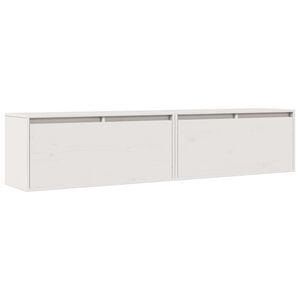 vidaXL Wall Cabinets 2 pcs White 80x30x35 cm Solid Wood Pine