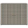 vidaXL Garden Storage Cabinet Grey 100x55.5x80 cm Poly Rattan