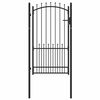 vidaXL Fence Gate with Spikes EMMEN 100 x 175 cm Powder-coated steel