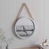 vidaXL Wall Mirror with Strap Silver &Oslash; 55 cm