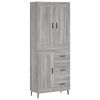 vidaXL Highboard Grey Sonoma 69.5x34x180 cm Engineered Wood