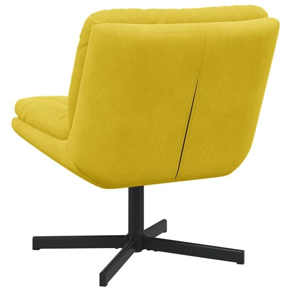 vidaXL Swivel Relaxing Chair Yellow 63 x 75 x 76 cm Velvet