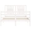 vidaXL Bed Frame without Mattress White 140x200 cm Solid Wood