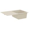 vidaXL Sink Beige 780 x 500 mm 80% Quartz and 20% Resin