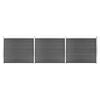vidaXL Fence Panel Set WPC 526x146 cm Black
