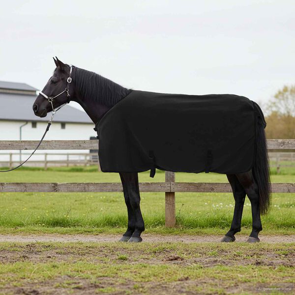 vidaXL Horse Blanket Black Polyester