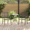 vidaXL Garden Chair 2 pcs Bronze 55 x 56.5 x 91cm Aluminium