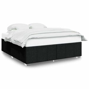 vidaXL Bed Frame without Mattress Black Super King Fabric