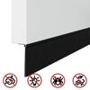 vidaXL Screw-on Door Brush Seals 2 pcs Black 100 cm Aluminium Alloy