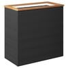 vidaXL Planter Black 80x40x80 cm Poly Rattan