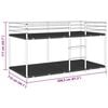 vidaXL Bunk Bed without Mattress White 107x203 cm Steel