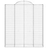 vidaXL Arched Gabion Baskets 14 pcs 200x50x220/240 cm Galvanised Iron
