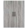 vidaXL Highboard Grey Sonoma 69.5x34x180 cm Engineered Wood