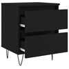 vidaXL Bedside Cabinet Black 40x35x50 cm Engineered Wood