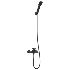 vidaXL Shower Head Set Black G 1/2 inches