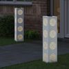 vidaXL Solar LED Pathway Light 2 pcs White Cold Rolled Steel