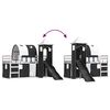 vidaXL Bunk Bed without Mattress with Slide White and Black 90x200 cm