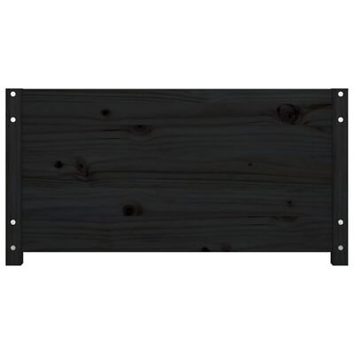 vidaXL Day Bed Black 90x190 cm Single Solid Wood Pine