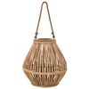 vidaXL Candle Holder | Natural | Wicker | Medium | Decorative Inlays