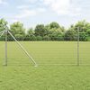 vidaXL Fence with Post Silver 1.4 x 10 m Steel