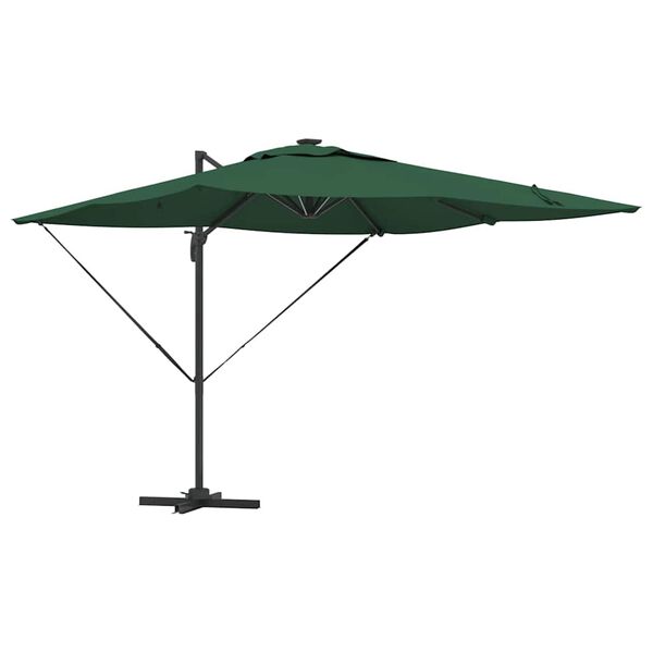 vidaXL Parasol Green 286 x 285 x 270 cm Aluminium
