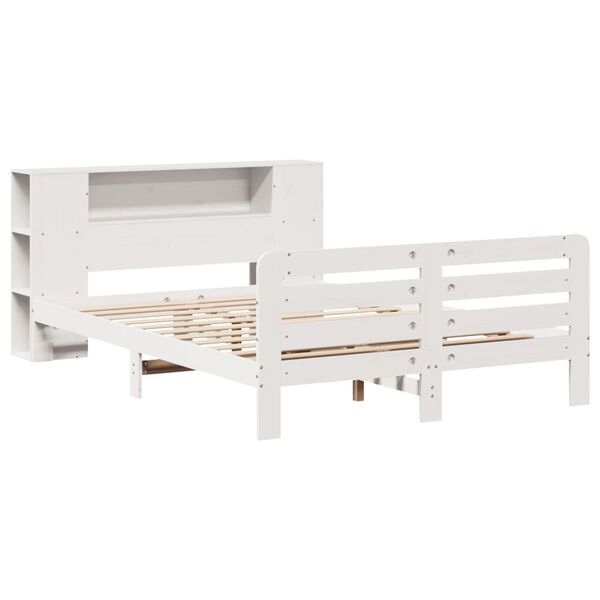 vidaXL Bed Frame without Mattress White 140x200 cm Solid Wood Pine
