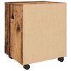 vidaXL Mobile File Cabinet with Wheels Old Wood 45x38x54 cm Engineered Wood