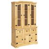 vidaXL Highboard Corona Brown 112x43x191.5 cm Solid Wood Mexican Pine
