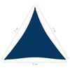 vidaXL Sunshade Sail Oxford Fabric Triangular 5x7x7 m Blue