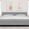 vidaXL Headboard Height Adjustable Light grey 200 cm Fabric