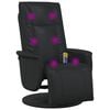 vidaXL Swivel Massage Recliner Chair Black 71 x 90 x 105 cm
