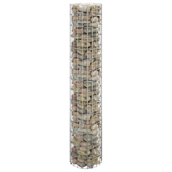 vidaXL Circular Gabion Pole Galvanised Steel &Oslash;30x150 cm