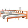 vidaXL Bookcase Bed without Mattress Wax Brown 180x200 cm Solid Wood Pine