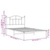 vidaXL Metal Bed Frame without Mattress with Headboard White 107x203cm