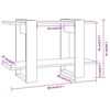 vidaXL Book Cabinet/Room Divider Sonoma Oak 80x30x51 cm