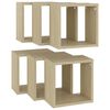 vidaXL Wall Cube Shelves 6 pcs Sonoma Oak 26x15x26 cm