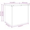 vidaXL Outdoor Storage Box White 55 x 50.5 x 50 cm Steel