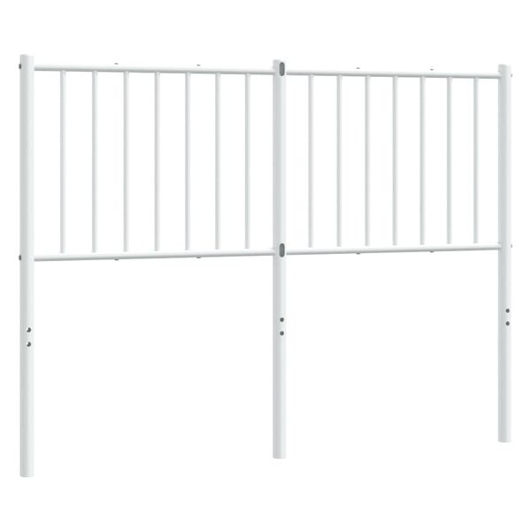 vidaXL Metal Replace Headboard White 120 cm