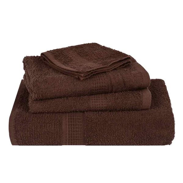 vidaXL Hand Towels "FROGN" 4 pcs Brown 50x100 cm 360 gsm