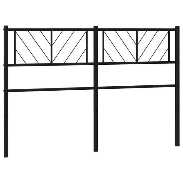 vidaXL Metal Replace Headboard Black 150 cm