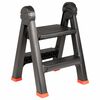 vidaXL Ladder Folding Black and Red 46 x 30 x 63 cm PP and Elastomer