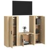 vidaXL 3 Piece TV Cabinet Set Sonoma Oak Engineered Wood