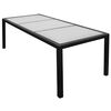 vidaXL 9 Piece Outdoor Dining Set with Cushions Poly Rattan Black