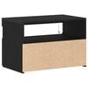 vidaXL Bedside Cabinet Black Oak 60 x 35 x 40 cm Engineered Wood