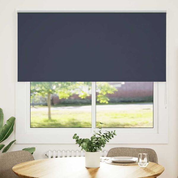 vidaXL Roller Blind Blackout Marine 150x150 cm Fabric Width 146.6 cm Polyester
