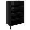 vidaXL Sideboard High Gloss Black 57x35x90 cm Engineered Wood
