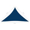 vidaXL Sunshade Sail Oxford Fabric Triangular 5x5x6 m Blue