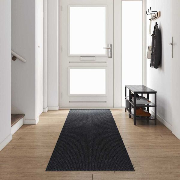 vidaXL Carpet Runner Anthracite 80 x 500 cm Fabric