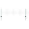 vidaXL Euro Fence with Post 25 x 0.6 m PVC-Coated Steel Green Mesh